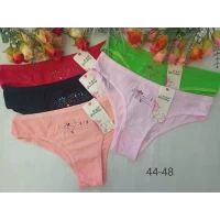 Трусы хлопковые с цветными камешками, размеры 44-48