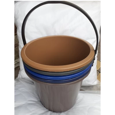 Ведро полиэтиленовое 10 литров чёрное (Юнипласт)