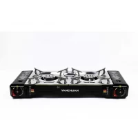 Плита портативная "YANCHUAN" 2 конфорки с адаптером (под баллон)