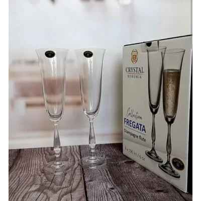 Бокалы для шампанского 190мл (6 шт) Производство Чехия