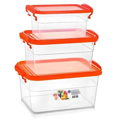 Набор контейнеров Народный продукт с ручками 0,55 + 0,95 + 2,0 л