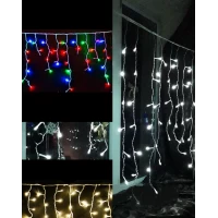 Новогодняя Светодиодная Гирлянда Штора - Бахрома 120 LED, 3 х 0,7 пр/ш (цвет в ассорт) (O-17a)