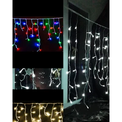 Новогодняя Светодиодная Гирлянда Штора - Бахрома 120 LED, 3 х 0,7 пр/ш (цвет в ассорт) (O-17a)