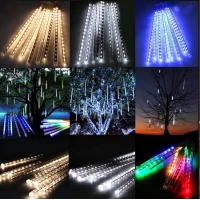 Светодиодные палки, гирлянда тающая сосулька, гирлянда метеорит LED  8 шт х 0.5 м (O-17a)