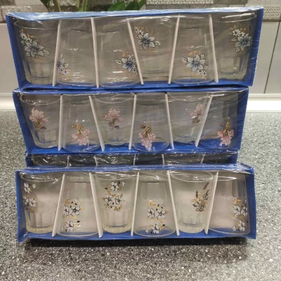 Набор рюмок (40мл)декор цветы