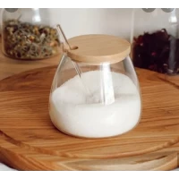 Сахарница стеклянная (550мл) с ложкой