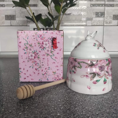 Фарфоровая банка для меда(450мл)