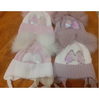 Детские шапки на флисе. Размеры 0.5-1года Детские шапки на флисе. Размеры 0.5-1года