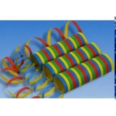Серпантин 5 цветов, 10 шт.