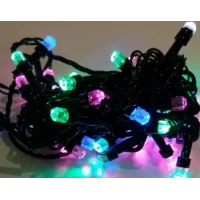 Гирлянда электрическая LED 50, светодиодная, с линзой, черный провод