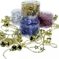 Бусы колокольчик и елка пластиковые 4 цвета длина 5 м PVC (8.8.9)см