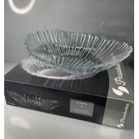 Стеклянный овальный салатник (33*26,4см) Аврора