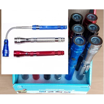 Фонарик телескопический гибкий с магнитом