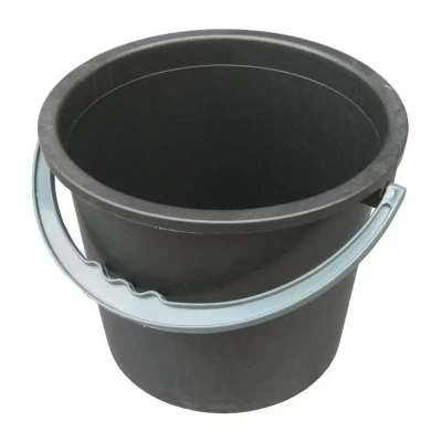 Ведро пластиковое 8 литров черное "Юнипласт"