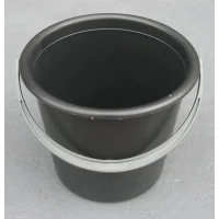 Ведро пластиковое 5 литров чёрное "Юнипласт"