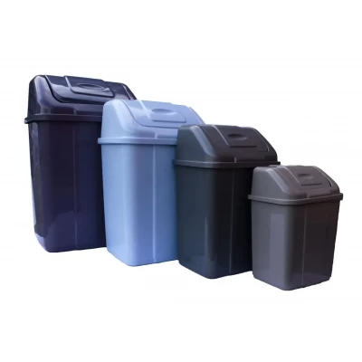 Мусорное ведро с поворотной крышкой "Домик" 10 литров, (ПолимерАгро)