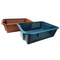 Ящик пластиковый 30 литров 59×42×19 см перфорированный разноцветный