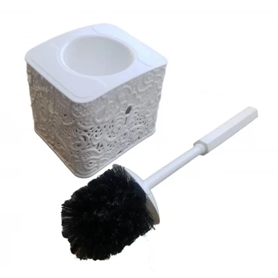 Туалетный комплект узорчатый белый "Elif" Туалетный комплект узорчатый белый "Elif"