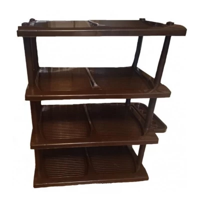 ПОЛКА ДЛЯ ОБУВИ ПЛАСТИКОВАЯ ЧЕТЫРЕХЪЯРУСНАЯ, 490*320*600мм