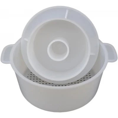 Форма пластиковая для сыра с поршнем Ø160 мм на 1,5 кг Форма пластиковая для сыра с поршнем Ø160 мм на 1,5 кг