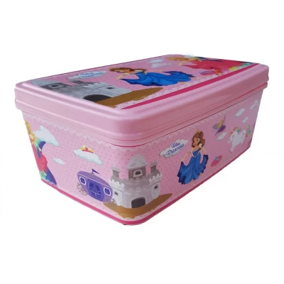 КОНТЕЙНЕР ПРЯМОУГОЛЬНЫЙ С КРЫШКОЙ 5,5Л (20X28X12 СМ) ПРИНЦЕССЫ