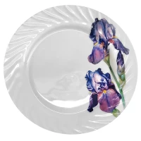 Тарелка стеклокерамика 8" (20.5см) "Ирис"