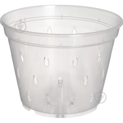 Горшок для орхидей с отверстиями 17*12см, прозрачный Горшок для орхидей с отверстиями 17*12см, прозрачный