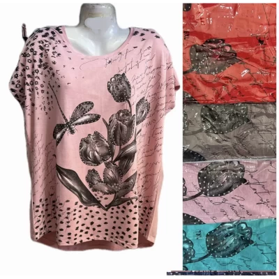Женская футболка р.5XL,6XL,7XL,8XL (56-62), микс цветов