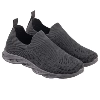 Мокасины женские текстильные, р.36-40 (Черные, Серые)