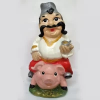 Фигурка Казака верхом на свинье 54 см