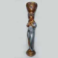 Садовый декор из гипса Девушка Ева с кашпо 105 см