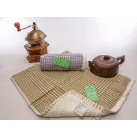 Полотенце для рук двустороннее льняное-махровое. Размер 70 см / 35 см