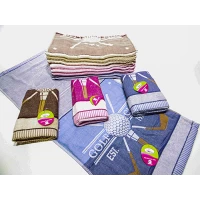 Полотенце для рук двустороннее льняное-махровое. Размер 70 см / 35 см