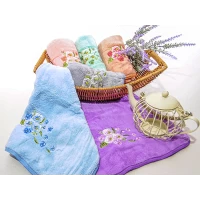 Полотенце для рук Микрофибра с вышивкой. Размер 70 см / 35 см