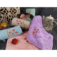 Полотенце для рук Микрофибра с вышивкой. Размер 70 см / 30 см