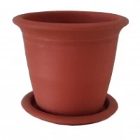 Кашпо пластиковое D 140 мм, H 120 мм