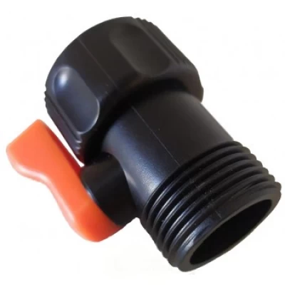 Кран шаровый пластиковый мини 3/4" резьба вн/нар Кран шаровый пластиковый мини 3/4" резьба вн/нар