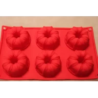 Силиконовая форма для выпечки Лотос 6.  Дл 30 см. Шир. 17.5 см