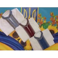 Вишиванки чоловічі. Розміри 56 58 60 62. Тканина льон,стрейч