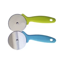 Нож для пиццы разноцветная ручка, дл. 16.5 см.диам 6.6см.