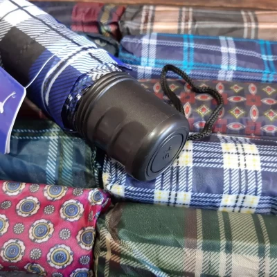 Механический зонтик в клетку на 8 карбоновых спиц (53202)