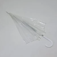 Прозрачный зонтик трость, Полуавтомат, 8 карбоновых спиц, "антиветер", Венгрия  0015