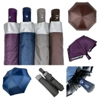 Зонтик женский полуавтомат на 8 спиц, с серебристым покрытием изнутри. 614 Венгрия 