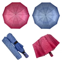 Зонтик "капли дождя" полуавтомат, на 10 спиц " антиветер", 1605 Венгрия