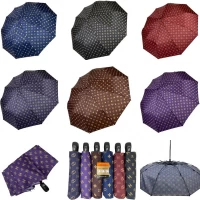 Зонтик- автомат с логотипами модных брендов, на 10 спиц "анти-ветер", 1735 Япония (ТРИ СЛОНА)