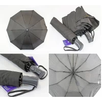 Зонтик мужской полуавтомат на 10 карбоновых спиц "антиветер", 061E Венгрия