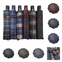 Зонтик полуавтомат в клетку на 10 спиц "антиветер", 532 Венгрия