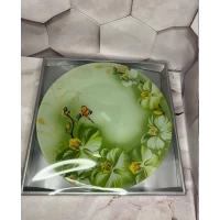 Стеклянное круглое блюдо (30см) в ассортименте 