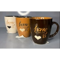 Керамическая чашка (200мл) деколь Кофе в ассортименте 