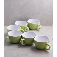 Керамическая чашка (500мл) голубая и салатовая, Ardesto 